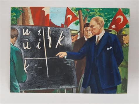 Atatürk alfabe öğretirken resmi